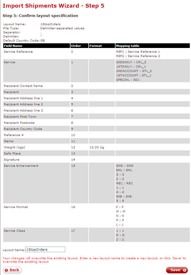 Configuring Royal Mail Despatch Manager Online (DMO) fields to import